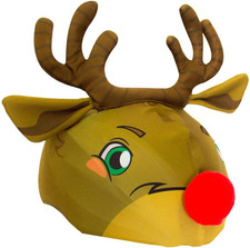 Rudolph Reindeer Helmet Cover for Snowboard or Cycling - Improved