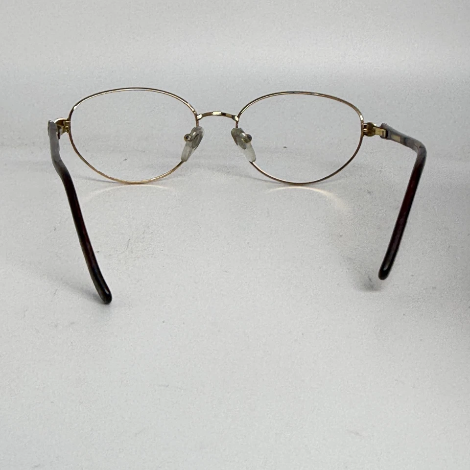 Monturas para gafas Salvatore Ferragamo para hombre borde completo dorado 53-17 H20318 Foto 3 de 4