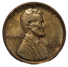 1939-s Lincoln Wheat Cent High Grade Very Fine To Extremely Fine Vf-xf