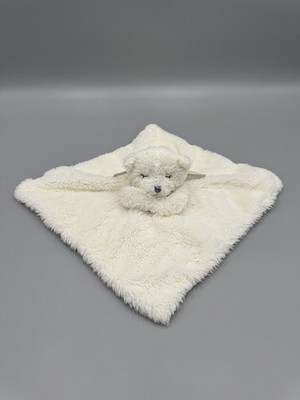 Mud Pie Angel Bear Lovey White Plush Security Blanket Now I Lay Me Down To Sleep