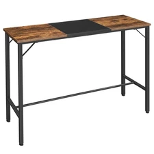 Bar Table, 47.1" Rectangular Pub Table, Tall Counter Height, Long Bar Height ...