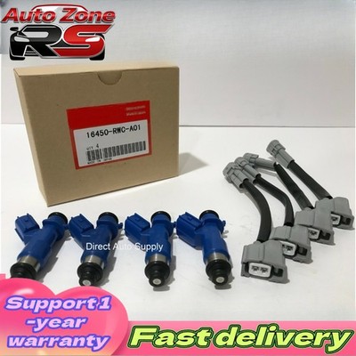 4 410cc FUEL INJECTORS 16450-RWC-A01 FOR RDX RSX TSX INTEGRA CIVIC