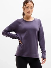 NEW Athleta Women Coaster Luxe Recover Sweatshirt Top Twilight Lavender