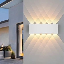 Lámpara de Pared LED Impermeable IP65 Exterior Lámpara de Pared Jardín Porche Luz Decoración Jardín