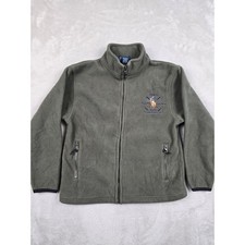 Polo Ralph Lauren Fleece Jacket Kids S 8/10 Green Full Zip Mock Neck Logo