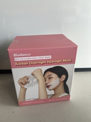 Biodance Korean Overnight Hydrogel Face Mask, 24 Sheets, Deep Collagen Real