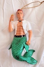 Retired December Diamonds Merman SCOTCH Hanging Ornament 2012 Ginger Stud Drink