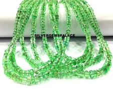 Green Spinel Smooth Beads String 4/5mm Rondelle Beads Green Spinel Gemstone