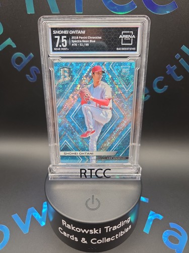 Shohei Ohtani 2018 Panini Chronicles Spectra Neon Blue #76 LE 51/99