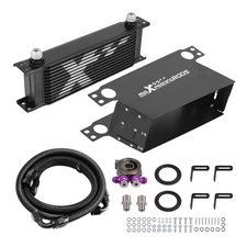 10AN Universal Oil Cooler 13 Row Transmission Engine w/Fisheye Adapter Kit New