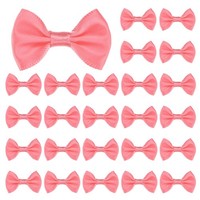 "120 Stk Mini Schleifen 1,5X1\" Karo Satin FüR Basteln/Hochzeit/Party [Hot Pink]"