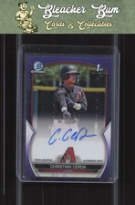 2023 Bowman Chrome Christian Cerda Prospect Purple Refractor Auto #/250