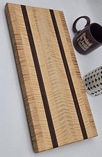 Handmade Curly Maple Cutting Board: Rustic Charcuterie Board-Serving Cheese Tray
