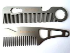 RARE! ACE & ARCHER Ultra Titanium Metal Pocket Beard Card Comb (2 Styles Choice)