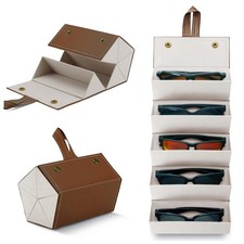 Travel Sunglasses Organizer Holder Foldable Glasses Case Multiple Pairs Porta...