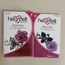 Heartfelt Creations Classic Rose Stamp And Die Set New