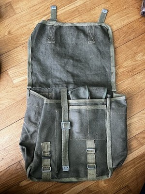 Military Surplus Polish army haversack canvas shoulder bag bread