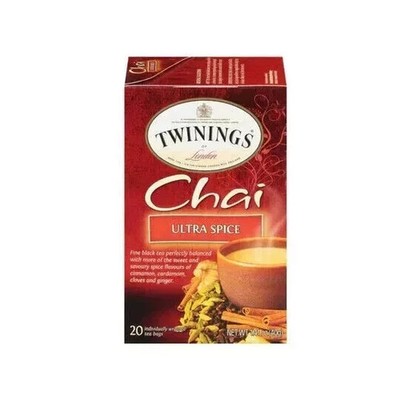 2 x Twinings Chai Ultra Spice Black Tea 20 Envelopes