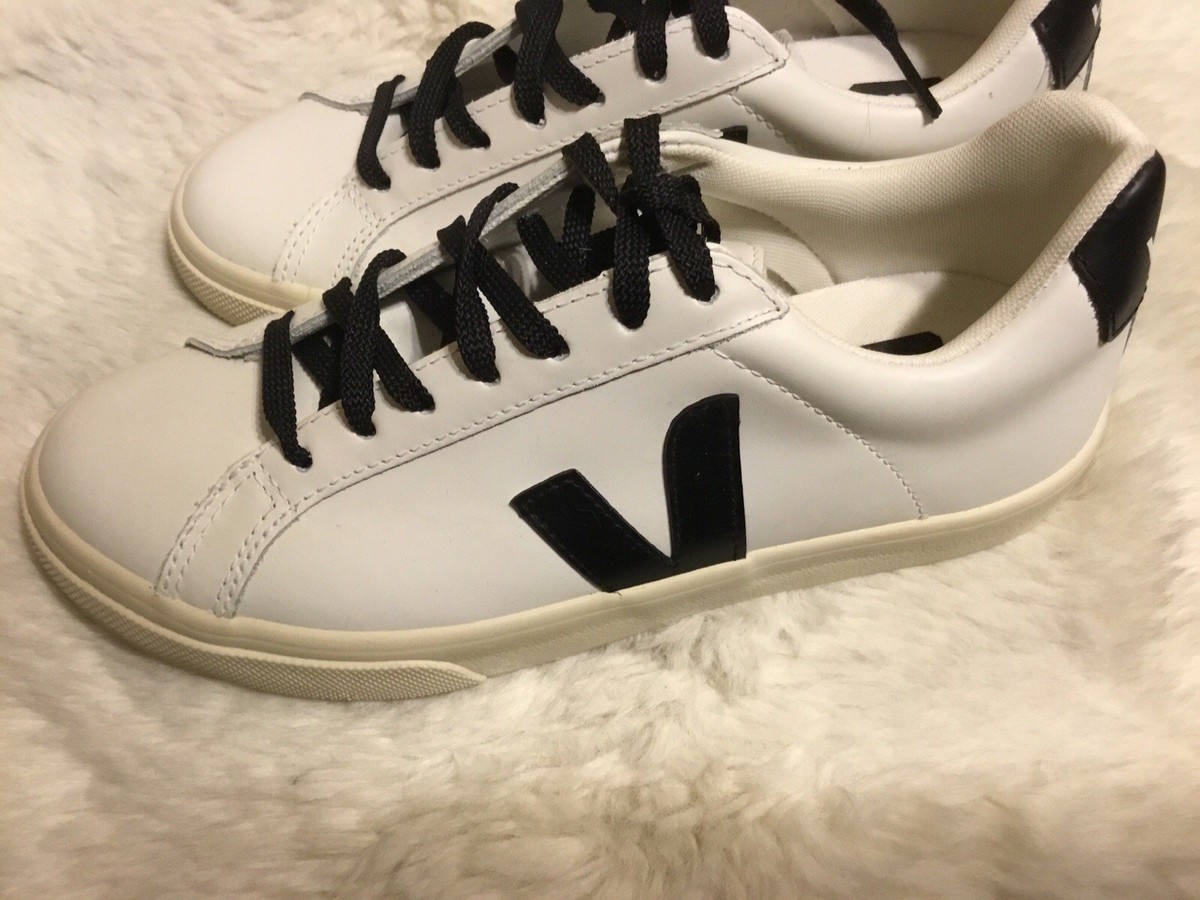 Veja Women's Shoes Esplar Logo Extra White/Black SZ US NEW