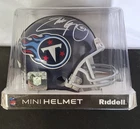 Eddie George Signed Mini Helmet Riddell Beckett Titans COA NFL