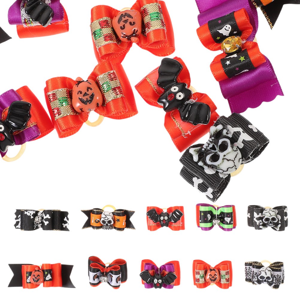 20 Pezzi Accessori Fiocchi per Cuccioli Cane Accessori per Peli di Cani Copricapo Animali Domestici foto 2