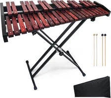 Marimba 37 Key Wooden Adult Xylophone with Mallets and Adjustable Stand Prof...