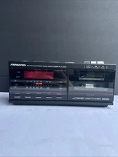 Vintage Soundesign Model 3838 AM/FM Clock Radio Cassette Player Woodgrain