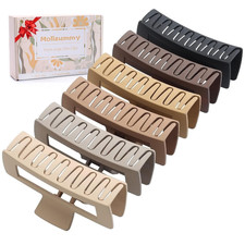 5 Inch XL Hair Clips, Strong Hold Oversized Non-Slip Square Clips for Thick Long