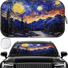 Foldable Windshield Sun Shade for Car - 240T Reflective UV and Heat Shield with