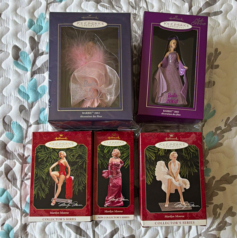 Hallmark Keepsake Barbie & Marilyn Monroe Collector's Series Lot 5