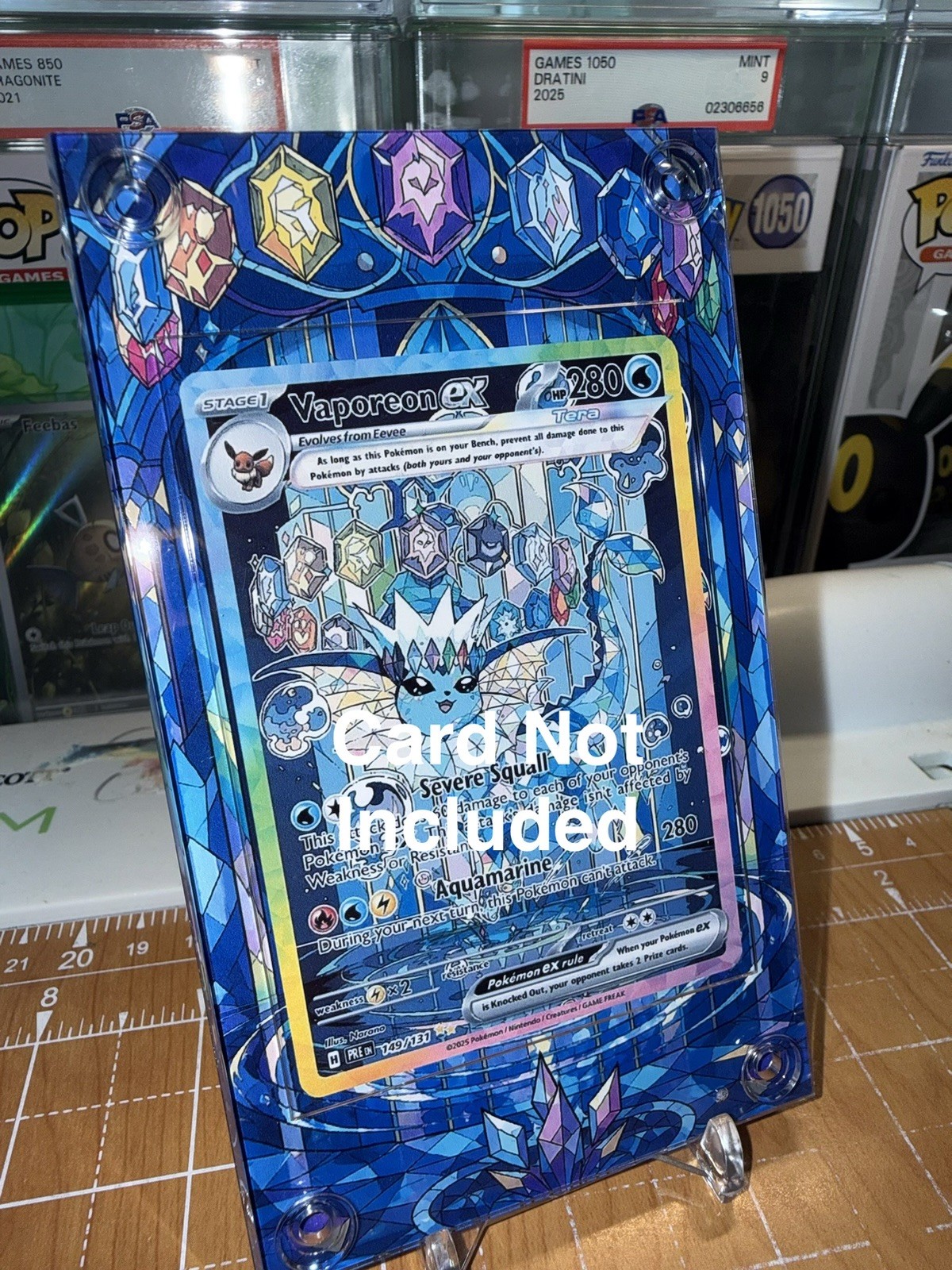 Vaporeon EX 149 Prismatic Evolution Pokemon Extended Artwork Case