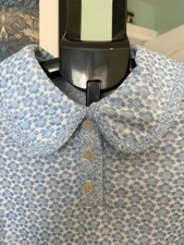 True Vintage Handmade 1950’s Mint Cond Geometric Shift Dress Peter Pan Collar