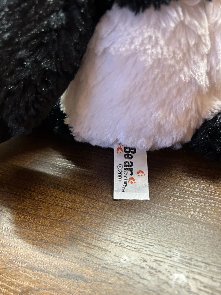Vintage 2001 Bear Factory Panda Plush Black & White Bear Stuffed Animal - Image 4 of 4