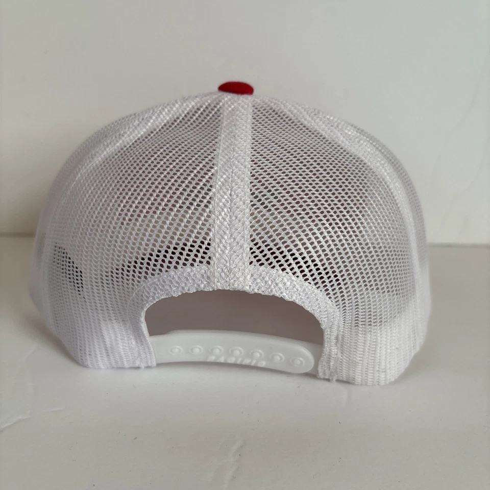 Sombrero de camionero DEL MAR Pacific Headwear rojo y blanco SnapBack Foto 4 de 4
