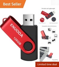 Compact 128GB USB 2.0 Memory Stick with LED Indicator - Perfect for Travel