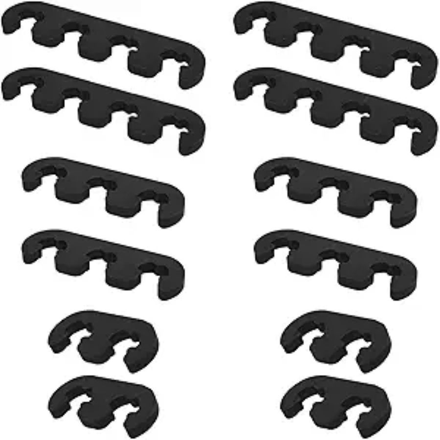 12 PCS Spark Plug Wire Separator, 7mm 8mm 8.5mm 8.8mm Spark Plug Branch Black