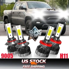 For Ram 2500 2011-2023 LED Headlight Bulbs High Low Beam Light Kit Super Bright