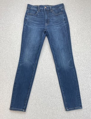 American Eagle Jeans Womens 8 Blue Cotton Blend Stretch Supper High-Rise Jegging