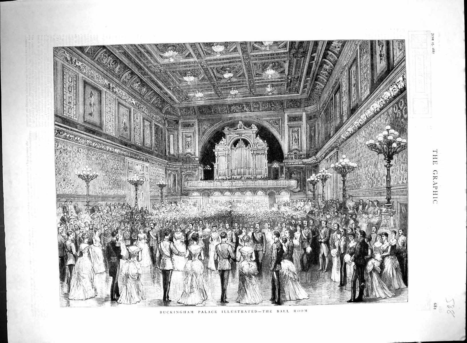 Antiguo 1887 Palacio de Buckingham Salón Interior Cremación Prehistórica P 19th