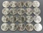 20 1996 US 1ozt .999 Silver Eagle $1 BU w/spots toning tube key date L24318