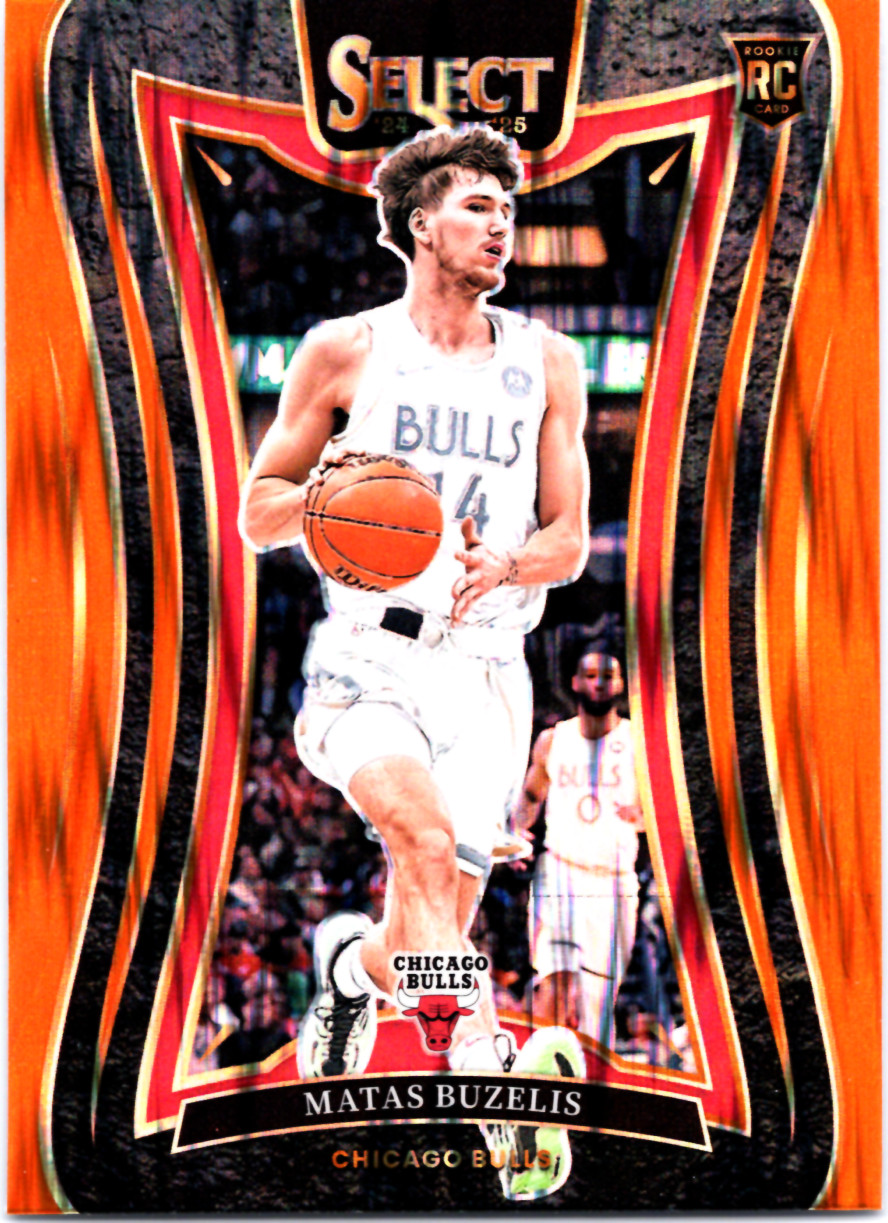 2024-25 Panini Select - Mezzanine Matas Buzelis #384 Orange Flash Prizm (RC)