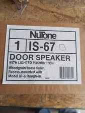 Nutone IS-67 Woodgrain Intercom Door speaker Lighted Pushbutton IS67 Door Chime