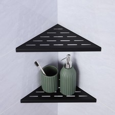 10" Corner Shower Shelf, 2-Pack Bathroom Shelves for Tile Walls, SUS304 Stain...