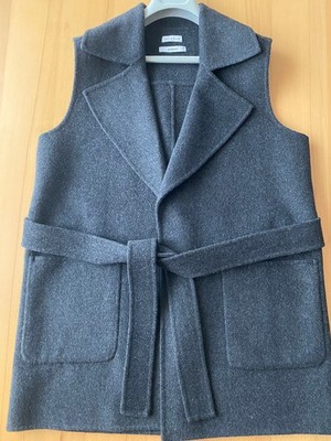 MRS & Hugs  Weste-Mantel Grau Wolle-Kaschmir  NEU Gr. M - L