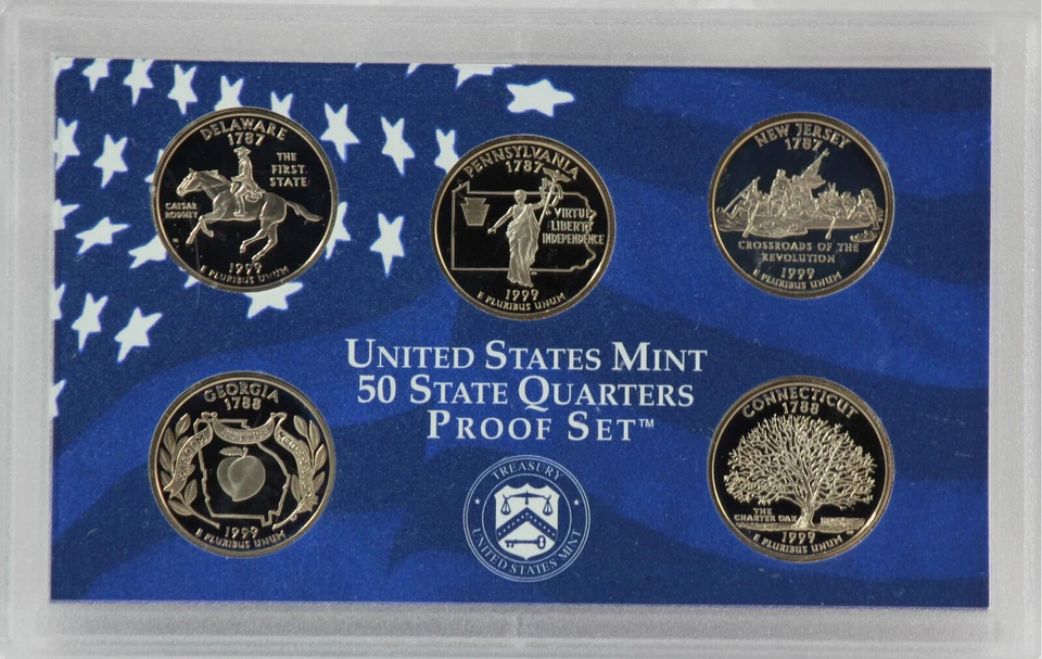 🇺🇸 Uncirculated 1999-S U.S. Mint Proof Coin Set - Image 4 of 4