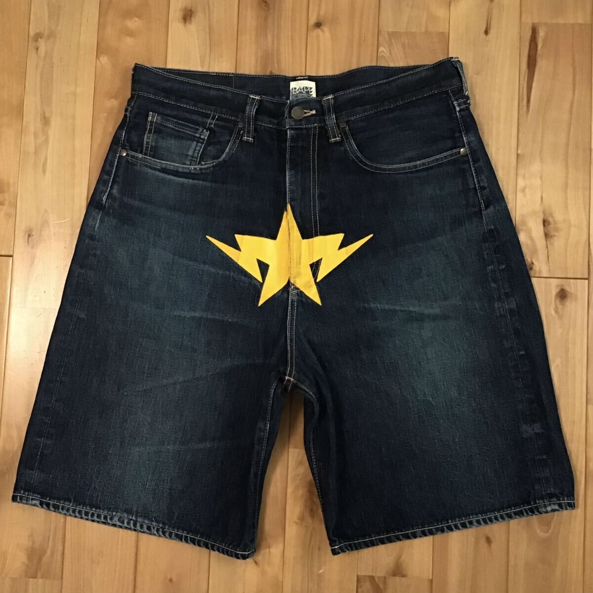 BAPE STA LOGO Denim Shorts a bathing ape star Size L | eBay BAPE STA LOGO Denim Shorts a bathing ape star Size L | eBay