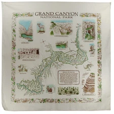 Printed Image Grand Canyon Information Bandanna 22" x 22" Camping Outdoors
