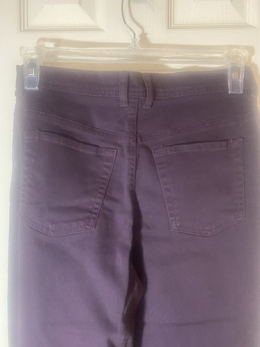 Deep Burgundy Straight Leg High Waist Jeans Size 8 - Picture 4 of 4