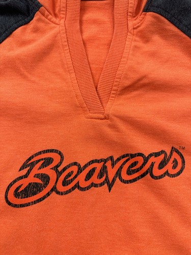 Oregon State Beavers Hoodie Sweatshirt Womens Medium Orange V-Neck Columbia - Picture 3 of 7