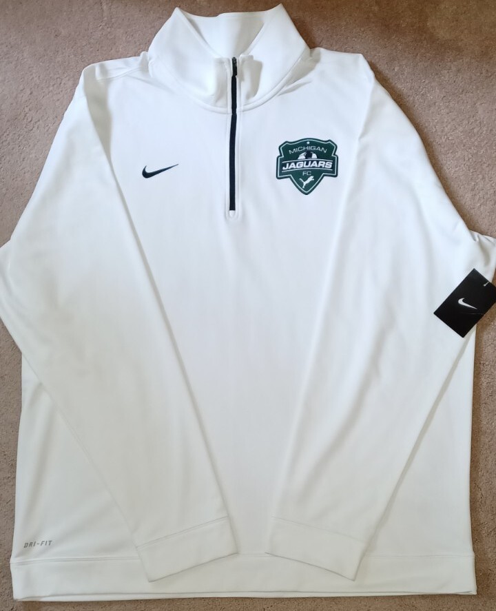 NWT Men's Nike Dri-fit Michigan Jaguars FC 1/4 Zip Pullover Sweatshirt Size 2XL